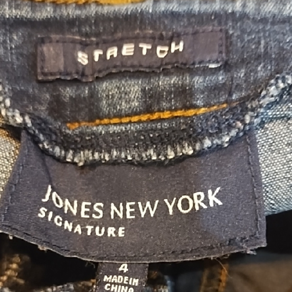 Jones New York Dark Blue Straight Leg Jeans - Picture 2 of 3